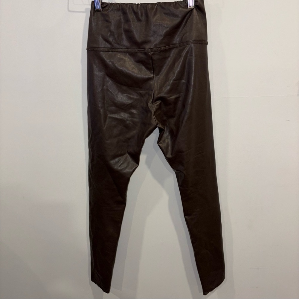 Brown Faux Leather Leggings